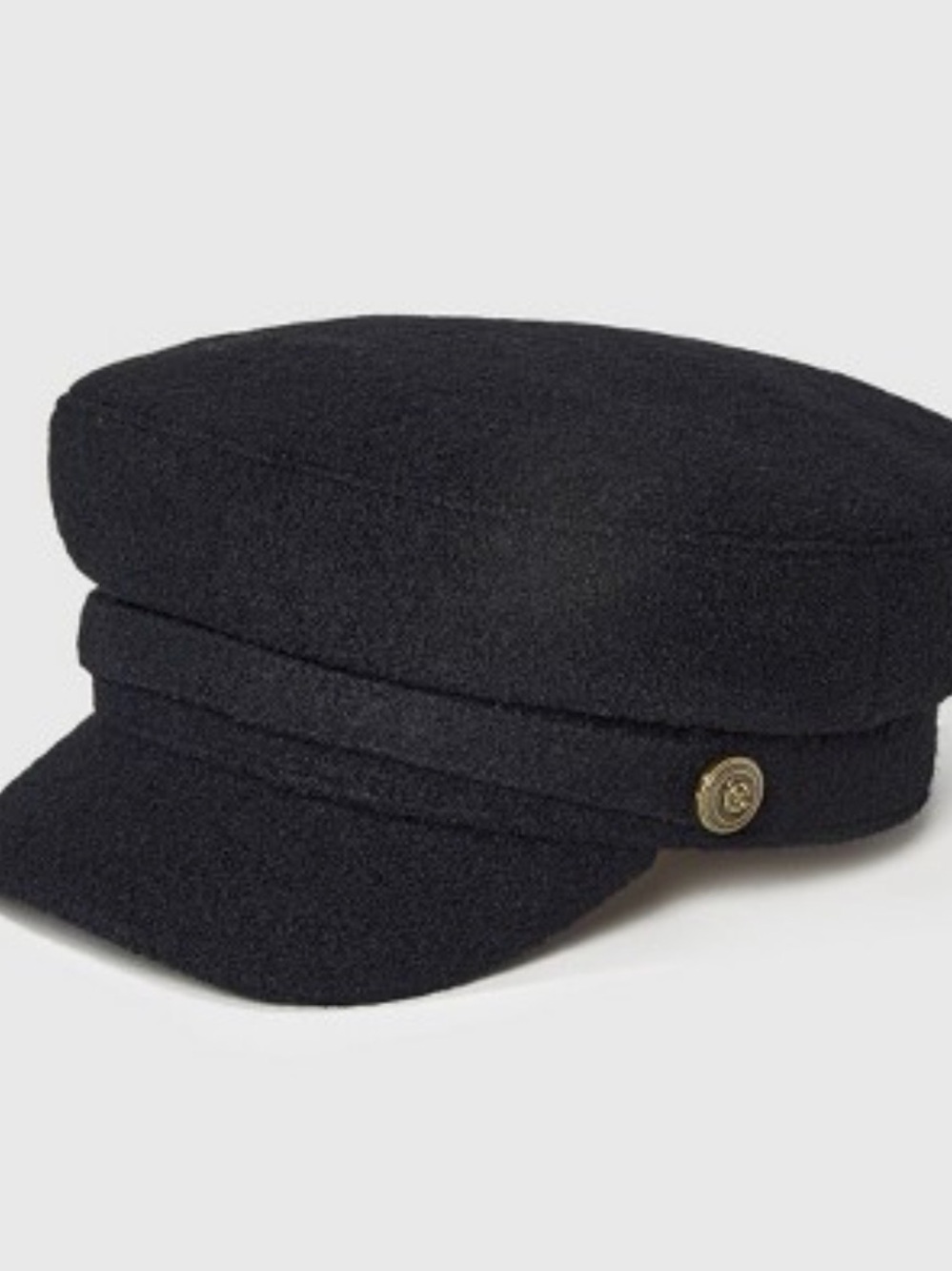 Black Wool Fiddler Cap - Men's Classic Baker Boy Hat